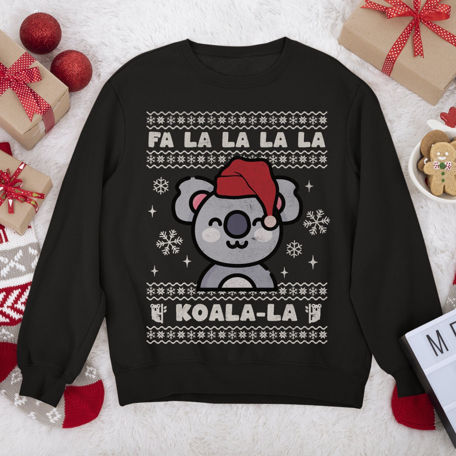 Ugly Christmas Sweater Fa La La Koala Funny Christmas Sweatshirt Koala Lover Gift Cute Koala Shirt Australia Gift Kawaii Koala Plus Size Etsy