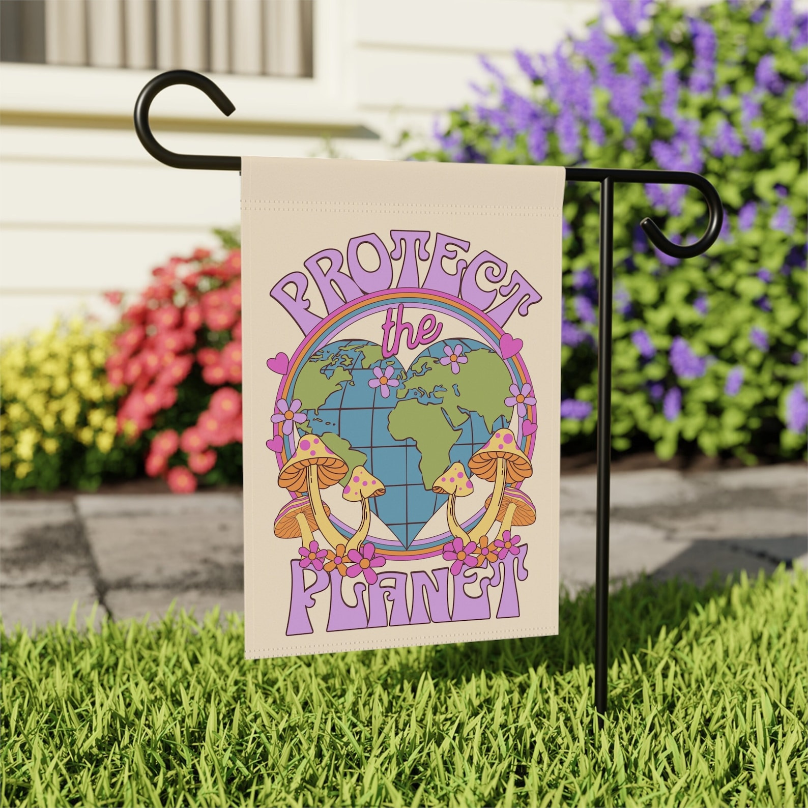 Environment Protest Flags Protect the Planet Flag Welcome Flag Hippie Yard Sign Earth Day Flag ...