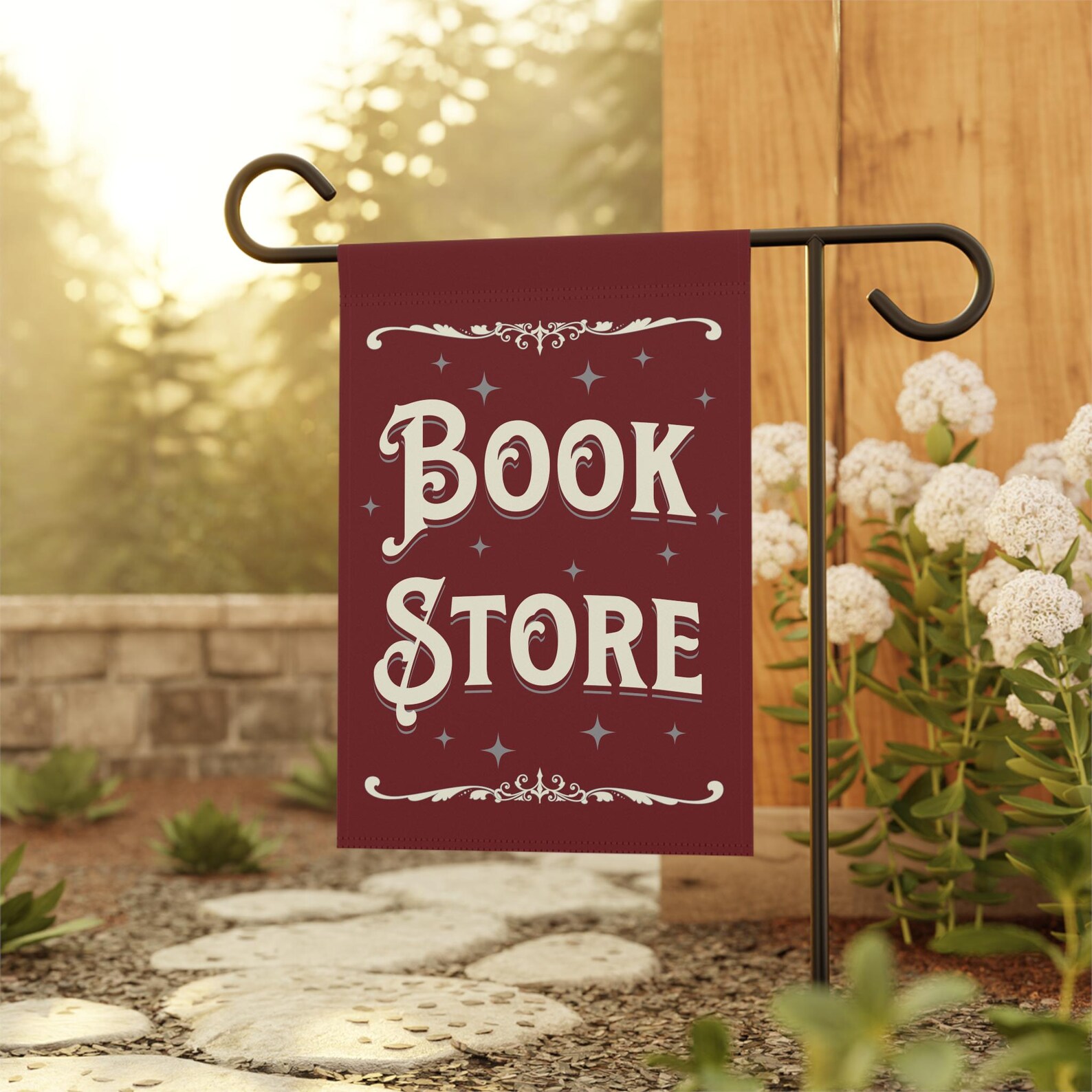 Book Store Flag Book Shop Sign Vintage Book Store Flag Decor Gothic ...