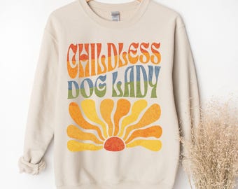 Anti Trump Shirt Childless Dog Lady Sweatshirt Boho Aesthetic Hoodie Election 2024 Cat Ladies for Kamala Retro Rainbow Vote Democrat