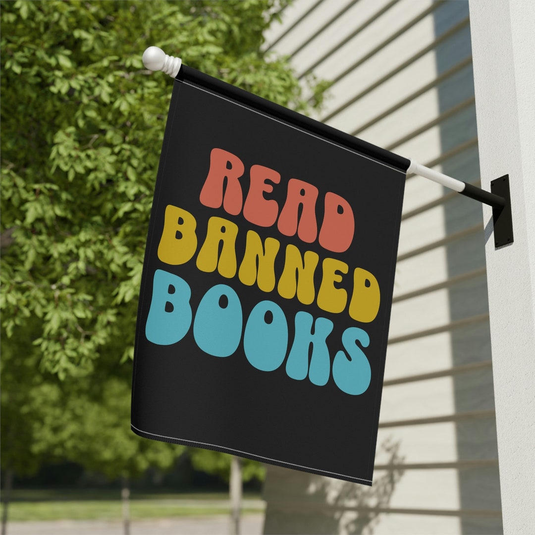 Read Banned Books Flag Book Lover Gift Protest Flag Resist Flag ...
