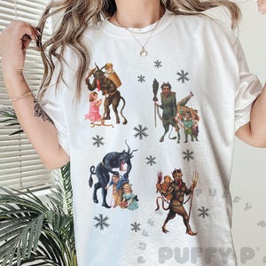 Krampus Ugly Christmas Sweater Vintage Holiday Comfort Colors Shirt Funny Goth Christmas Scary Spooky Christmas Horror Lover Witchy Gift