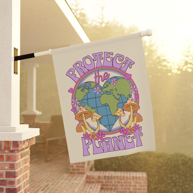 Environment Protest Flags Protect the Planet Flag Welcome Flag Hippie Yard Sign Earth Day Flag ...