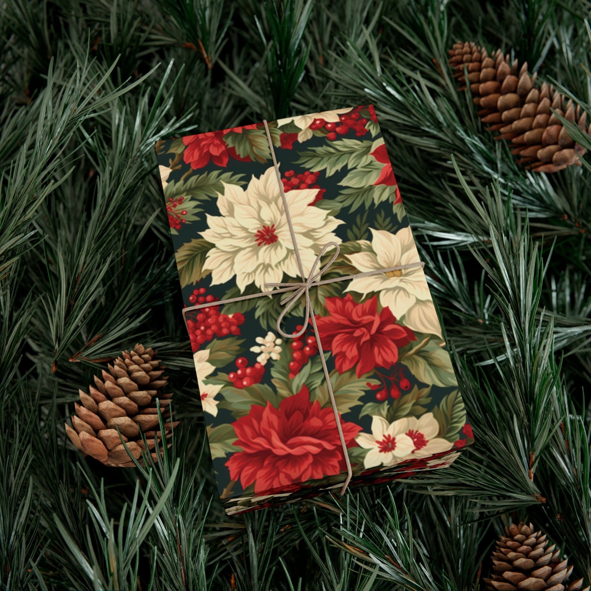 BOHO Christmas Trees Wrapping Paper