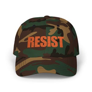 Resist Anti Trump Camo Hat Embroidered FDT Dad Hat Resistance Democrat Hat F*ck Trump Anti Fascism Camouflage Hat Gift for Democrat