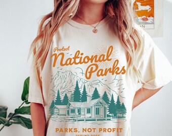 Protect National Parks Shirt Comfort Colors Resist Fascism Support Federal Workers T Retro Save Forest Ranger Anti Trump Government Employee