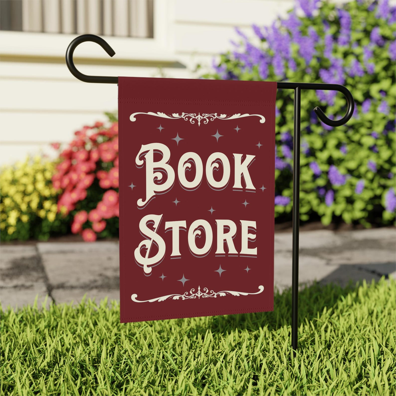 Book Store Flag Book Shop Sign Vintage Book Store Flag Decor Gothic ...