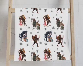Lot De 5 Diables / Krampus En Chenille - Déco Noël & Halloween