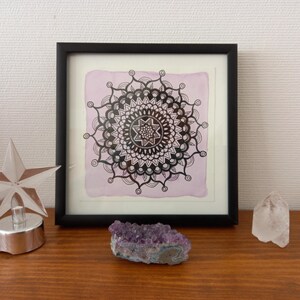 ISMY - Incorniciato - Mandala viola e nero
