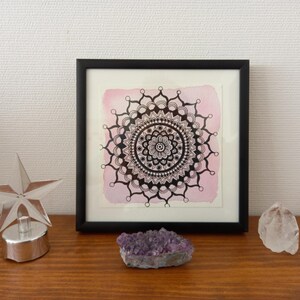 LAËTIL - incorniciato - Mandala rosa e oro