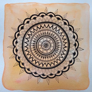 LYSA, irradiare - Mandala arancione e nero - Alte Vibrazioni Alte Frequenze