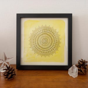 ENKELT incorniciato - Mandala giallo e oro