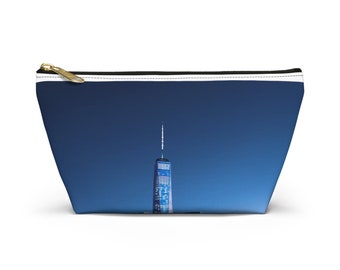 Pochette pour accessoires de style new-yorkais avec fond en T