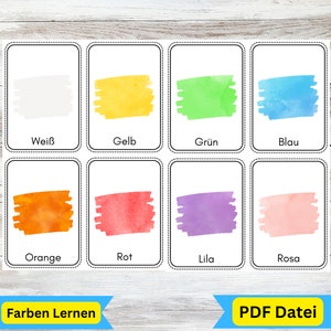 16 kleurenkaarten kinderen leren kleuren kinderen PDF kleurenkaarten om af te drukken leerkaarten kleuren kinderen spelen leerkleuren kleurenkaarten PDF