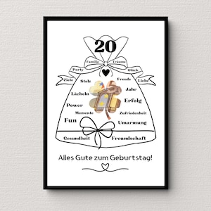 Birthday cash gift, packaging cash gift, wish fulfiller cash gift, card cash gift, digital printing, birthday cash gifts, 20