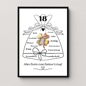 Birthday cash gift, packaging cash gift, wish fulfiller cash gift, card cash gift, digital print, birthday cash gifts, 18
