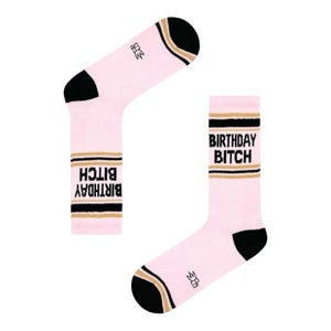 Birthday Bitch Funny Socks / Novelty Socks / Athletic Sports Socks / Gifts Socks / Funky Socks / Unisex Socks