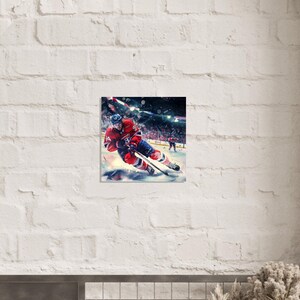 Poster in carta opaca premium del giocatore di hockey NHL