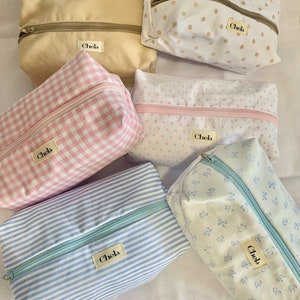 Beauty case cosmetici, astuccio per trucchi, accessori donna, trousse cosmetici - su ordinazione - 100% cotone