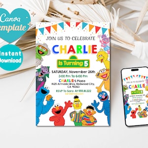 Faire-part d'anniversaire modifiable | pour garçon et fille | Faire-part d'anniversaire, modèle modifiable-imprimable | Invitation Téléchargement instantané
