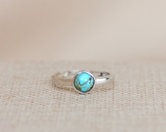 Natural Turquoise Gemstone 925 Sterling Silver Ring Statement Ring for Woman Birthstone Gift for her Gift for Mother Handmade Jewelry