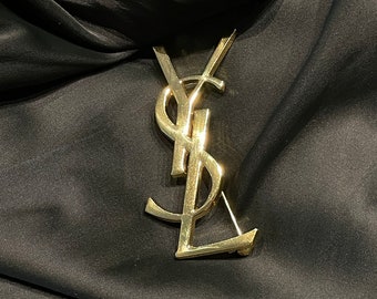 Wonderful Vintage YSL Gold Brooch