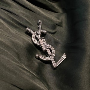 Wonderful Vintage Yves Saint Laurent Silver Brooch
