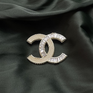 Chanel Wonderful Vintage Gold Brooch With Stones Christmas Pin Gift Set Unique Bridesmaid Gift Antique Jewelry