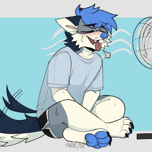Furry Cooling Down YCH - Etsy