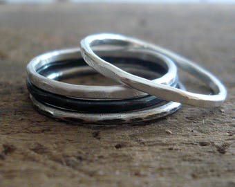 Every Day Ring - Sterling Silver Stacking Ring. Handmade. Hand forged.