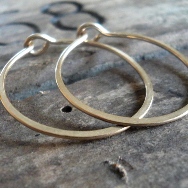 Gold Every Day Hoops - Handmade in 14kt Goldfill. LIGHT WEIGHT. Choice of Six sizes
