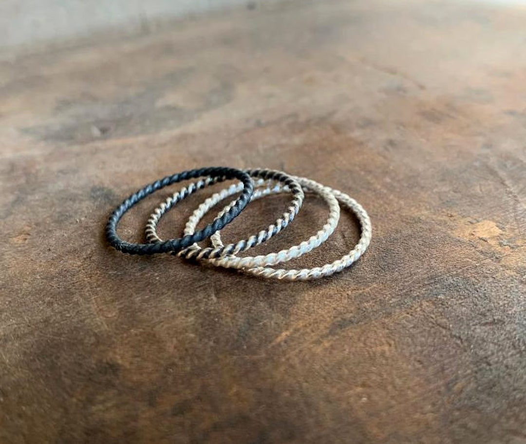 Twisted Stacking Ring - Sterling Silver Stacking Ring. Hand Made by ...