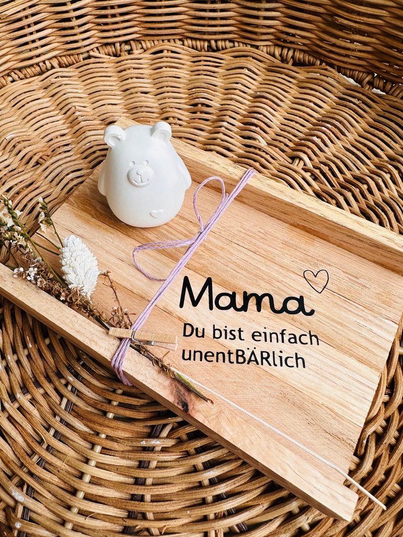 Bärchen / kleines Geschenk / Gips Bär / Muttertagsgeschenk Bild 1