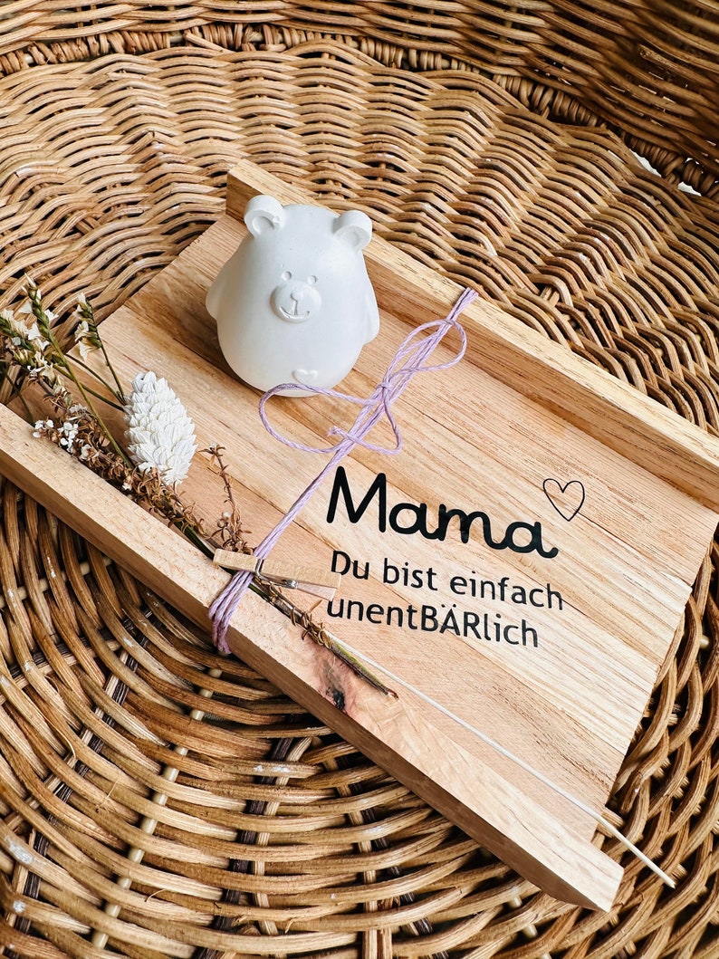 Bärchen / kleines Geschenk / Gips Bär / Muttertagsgeschenk Bild 2