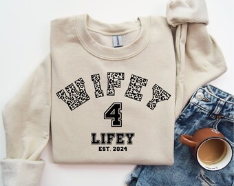 Wifey 4 Lifey SVG Bundle, Leopard Print Wifey 4 Lifey Design, Est 2024 & 2025 Cut Files, Cricut Silhouette Digital Download, Wife for life