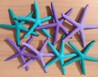 Mermaid Starfish, 8 Piece Set of Painted Starfish