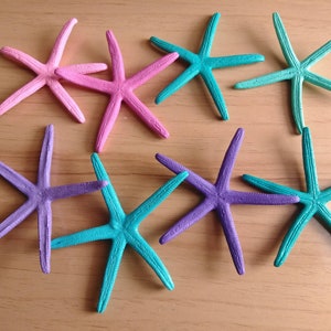 Painted Finger Starfish, Multi Colored 8 Piece Set image 3