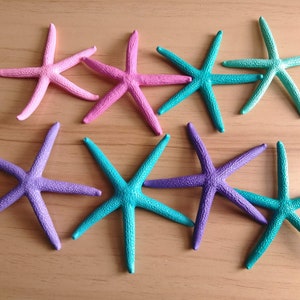 Painted Finger Starfish, Multi Colored 8 Piece Set image 2