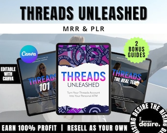 Threads Unleashed Guide MRR DFY How To Grow Followers Make Sales & Money On Threads Bonuses Turn Your Threads Account into Your Personal ATM