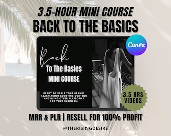 Back to the Basics Digital Course with Master Resell Rights & Private Label Rights, MRR/PLR, DFY Editable Mini Course/Guide, Canva Pinterest