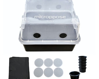 MEDIUM 44QT Mushroom Monotub Fruiting Chamber with Filter Disks and Liner | Mushroom Cultivation Grow Kit Mono-tub Tek | Free Shipping