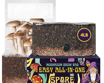 4LB All-In-One Mushroom Grow Kit | Mushroom Grow Bag | For Dung Loving Mushrooms | High Yield | Bring Your Own Spores | Free Shipping