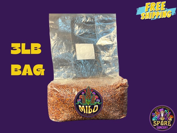 3lb Milo Sorgham | Sterile Grain For Mushrooms | Mushroom Bag | Mushroom Grain Spawn