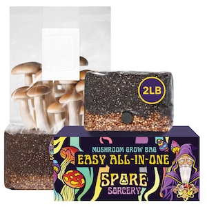 2LB NANO All-In-One Mushroom Grow Kit | Mushroom Grow Bag | Perfect For Dung Loving Mushrooms | High Yield | Spores Not Included