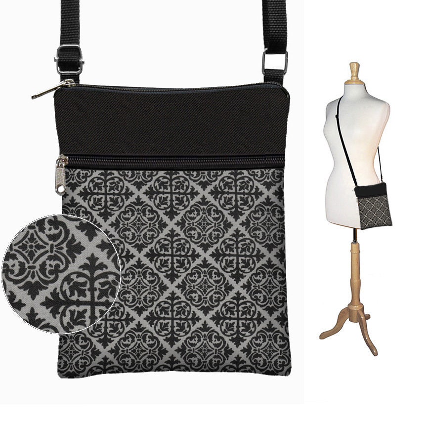 black fabric handbags