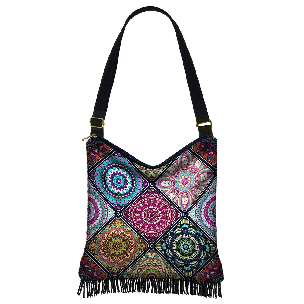 Colorful Boho Hippie Bag Cross Body Hobo Purse Bohemian Etsy