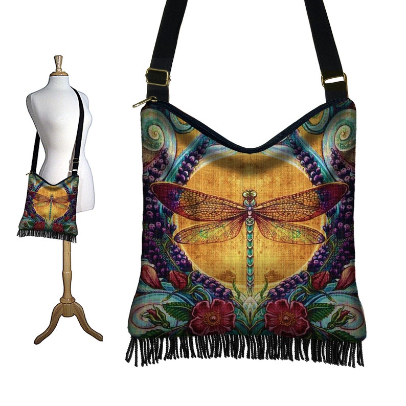 Boho Bag-Hippie Purse-Bohemian Shoulder Bag-Crossbody Purse-Fringe Bag