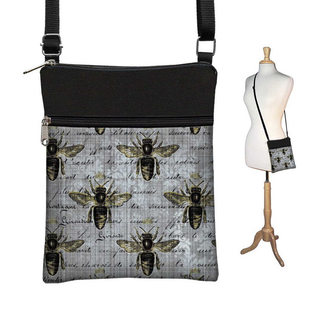 Crossbody Bag Bohemian Bag Neo-classical Bee Fabric Purse 