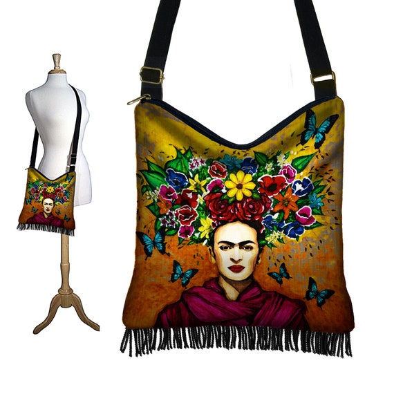 Frida Kahlo Printed Boho Wristlet Frida Kahlo Printed Boho Wristlet
