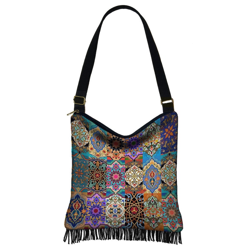 Persian Patchwork Hippie Bag Hobo Purse Crossbody Slouch Etsy